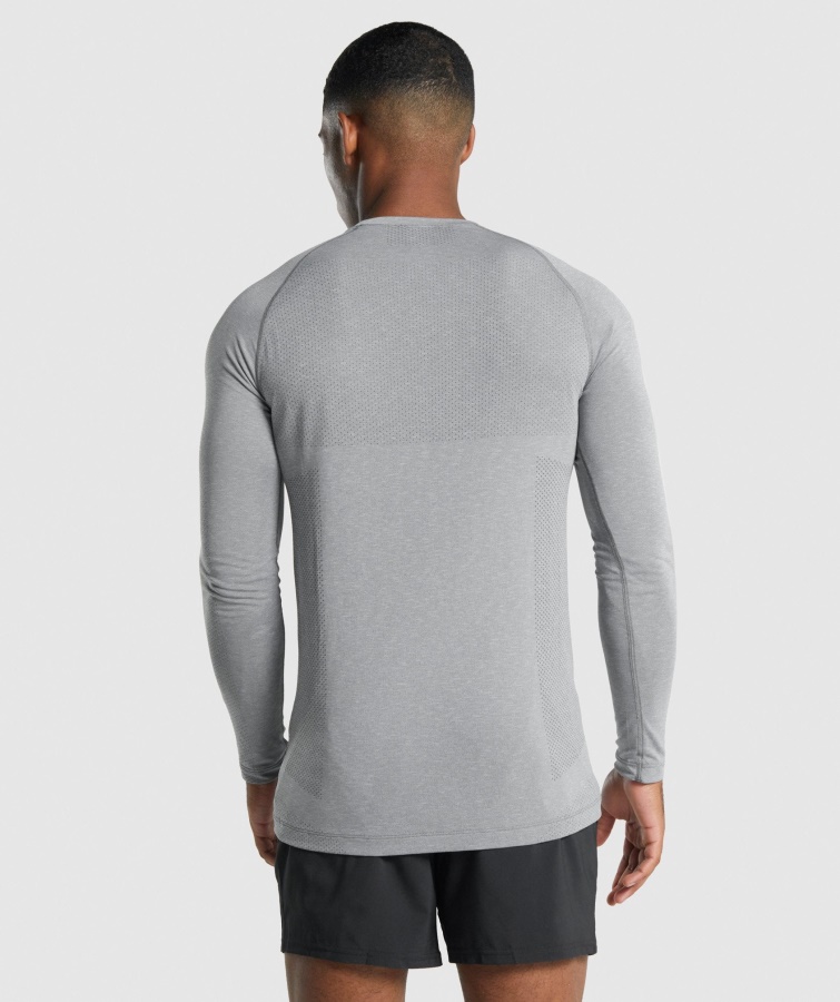 Gymshark Vital Light Sømløs Langærmet T-shirt Charcoal Merg