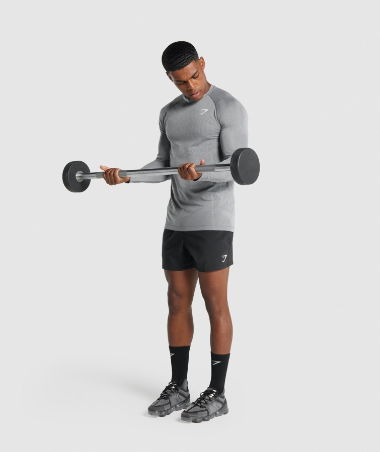 Gymshark Vital Light Sømløs Langærmet T-shirt Charcoal Merg