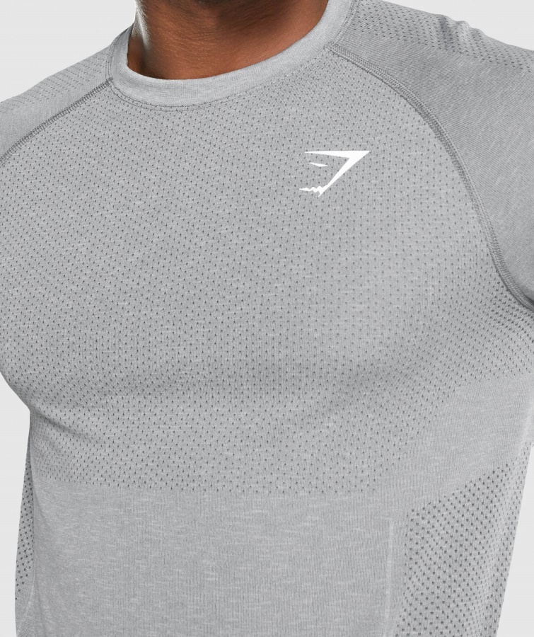 Gymshark Vital Light Sømløs Langærmet T-shirt Charcoal Merg