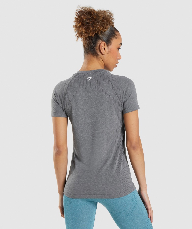 Gymshark Vital Seamless 2.0 Lys T-shirt Smokey Grey Mergel