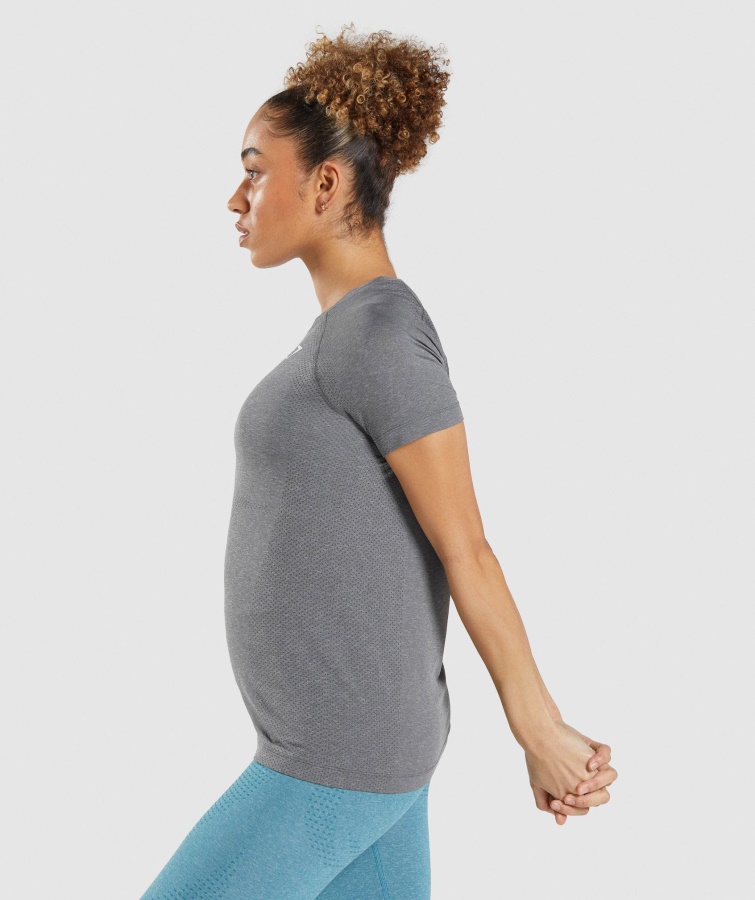 Gymshark Vital Seamless 2.0 Lys T-shirt Smokey Grey Mergel