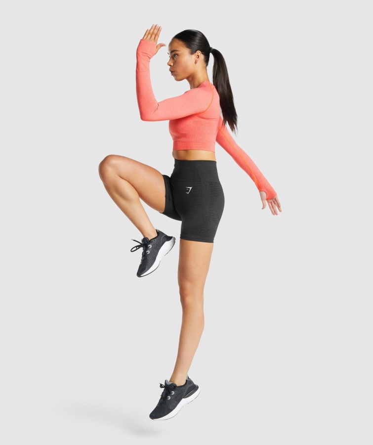 Gymshark Vital Sømløse 2.0 Shorts Sort Mergel