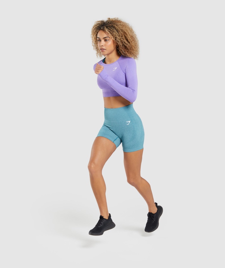 Gymshark Vital Seamless 2.0 Shorts Tahoe Teal Marl