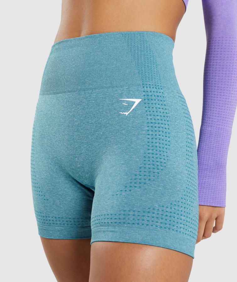 Gymshark Vital Seamless 2.0 Shorts Tahoe Teal Marl