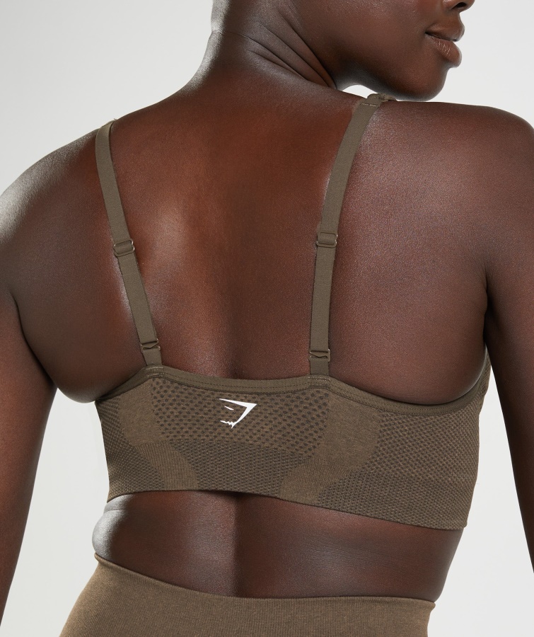 Gymshark Vital Sømløs 2,0 V-hals Sports-bh Espresso Marl