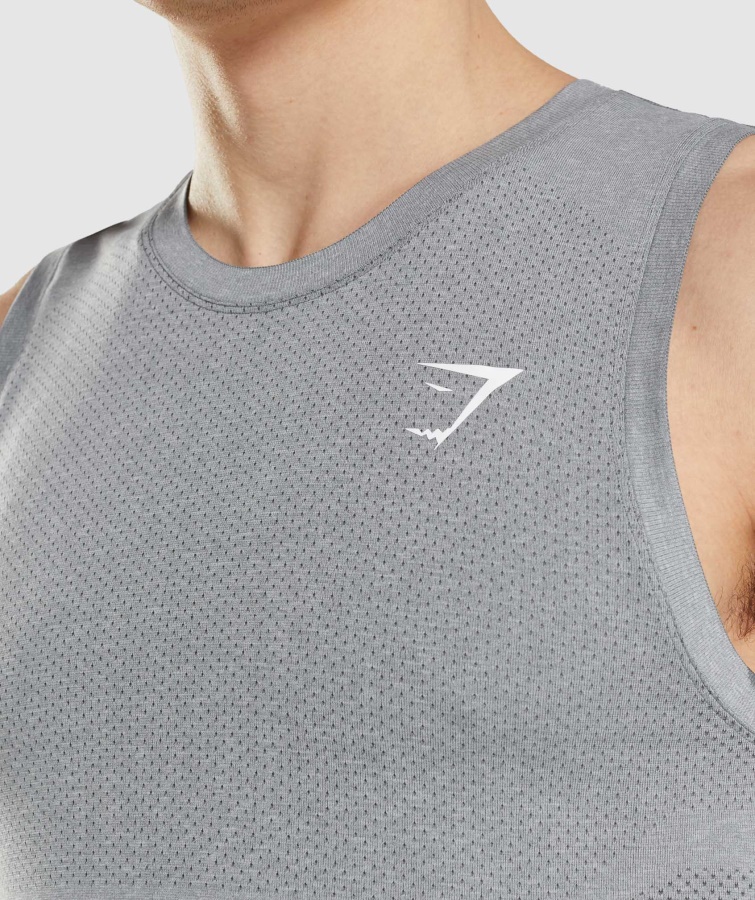 Gymshark Vital Sømløs Lys Tank Koksgrå Mergel