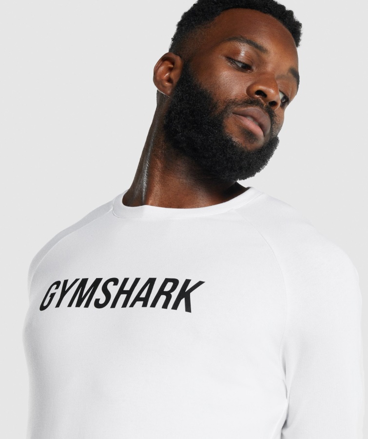 Gymshark Hvid Apollo Langærmet T-shirt