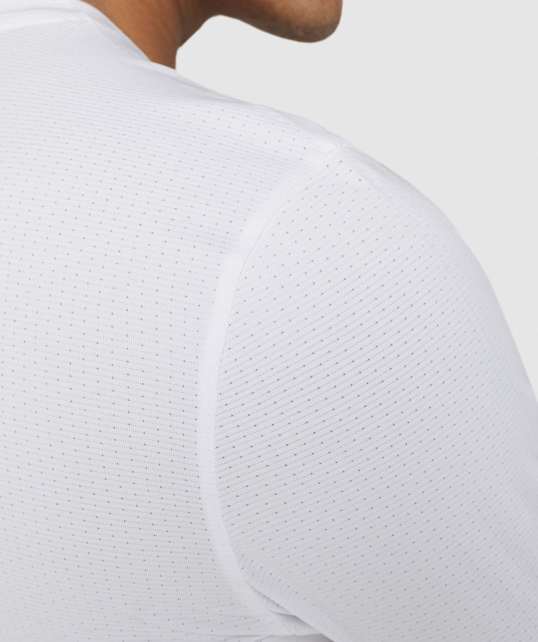 Gymshark Hvid Ankomst Grafisk Langærmet T-shirt