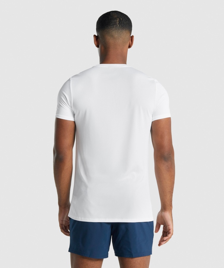 Gymshark Hvid Ankomst Grafisk T-shirt