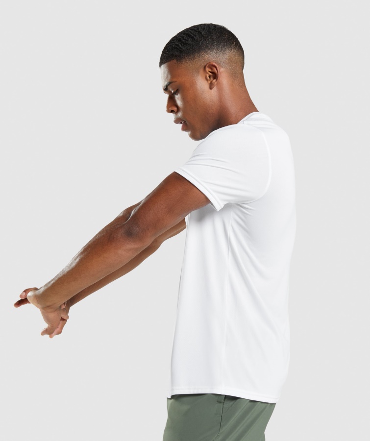 Gymshark Hvid T-shirt Med Normal Pasform