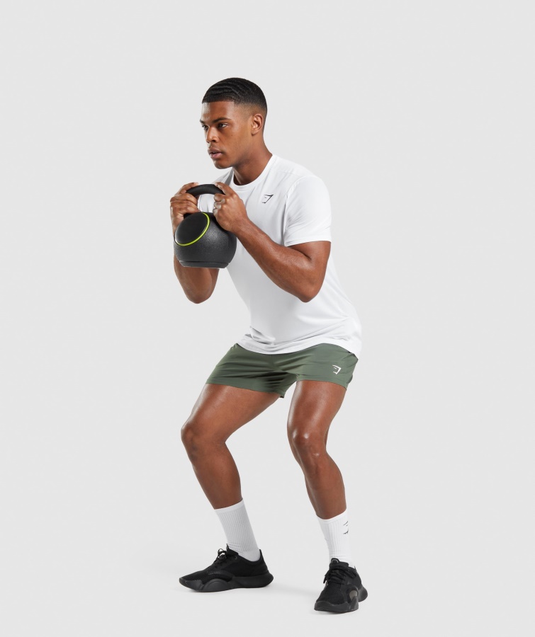 Gymshark Hvid T-shirt Med Normal Pasform