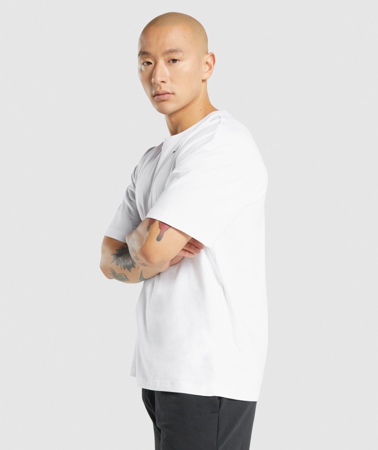 Gymshark Hvid Essentiel Oversized T-shirt