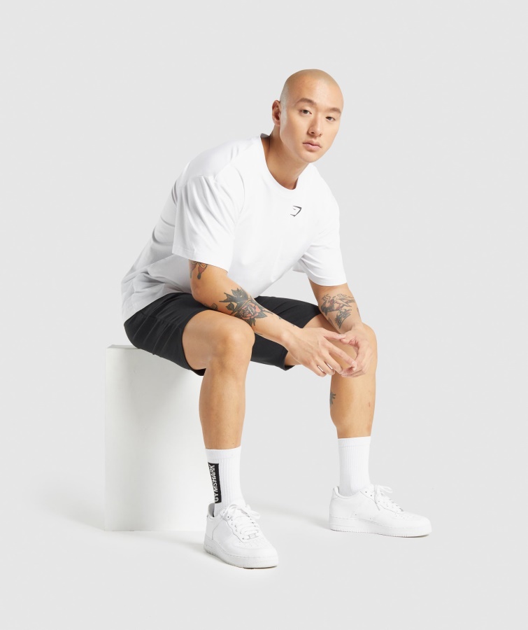 Gymshark Hvid Essentiel Oversized T-shirt