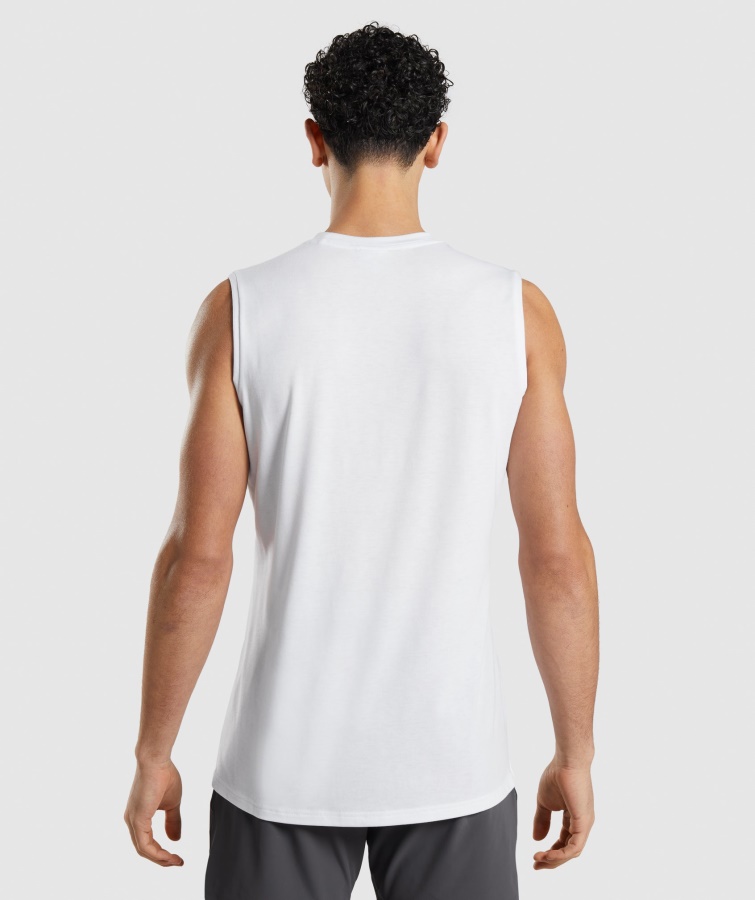 Gymshark Hvid Studio Forstærker Tank