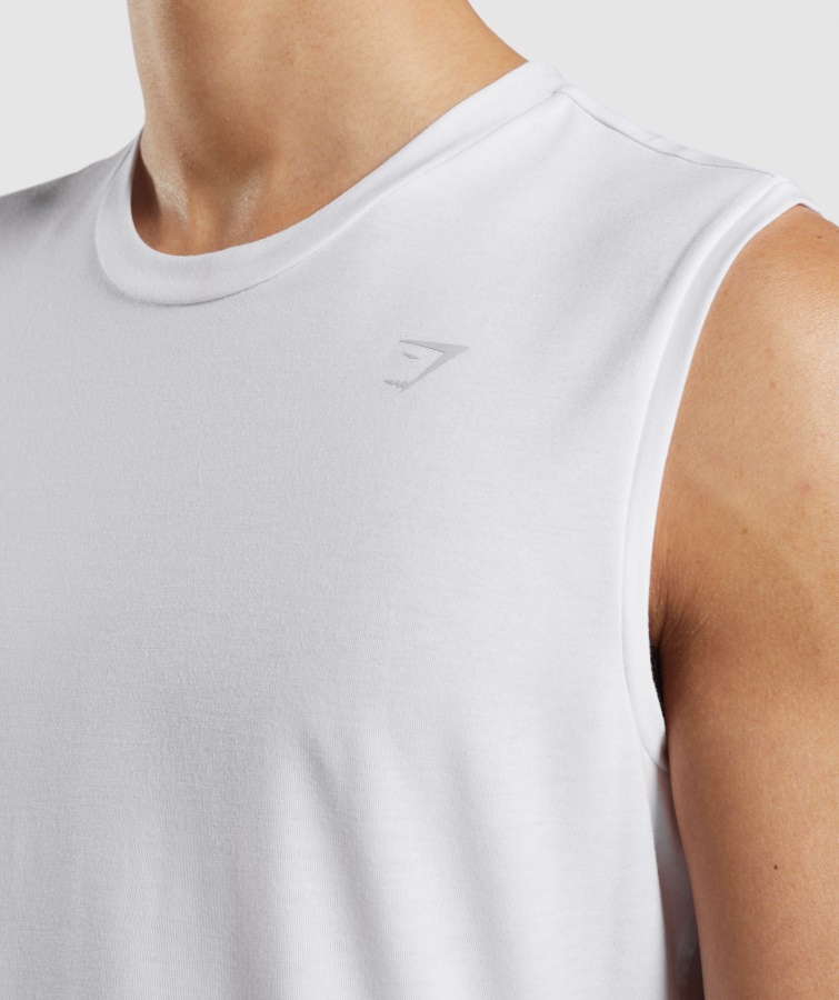 Gymshark Hvid Studio Forstærker Tank