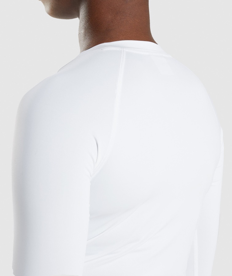 Gymshark Hvid Træning Baselayer Langærmet Top