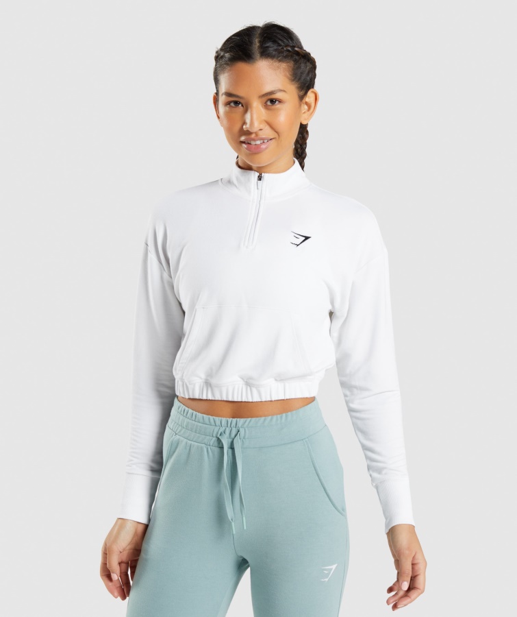 Gymshark Hvid Trænings Pippa Pullover