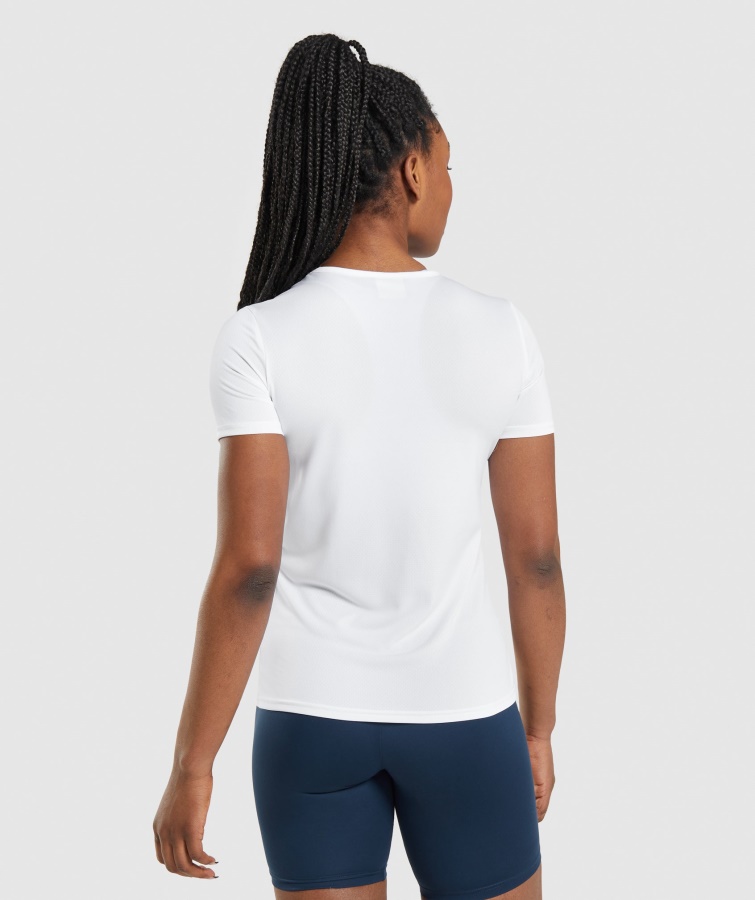 Gymshark Hvid Trænings T-shirt