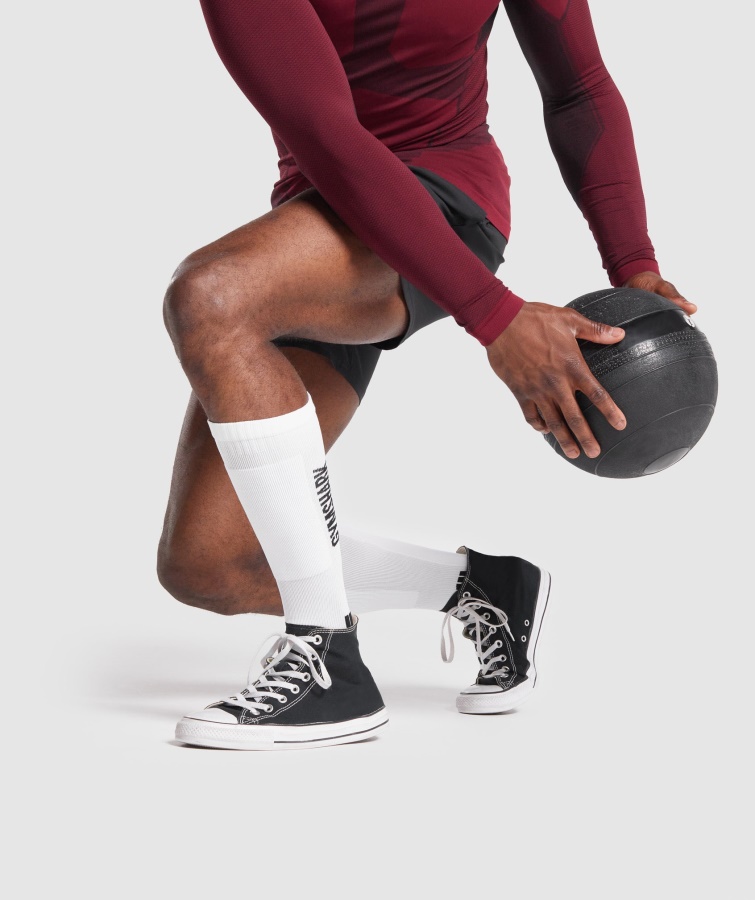 Gymshark Hvide Vægtløftningsstrømper