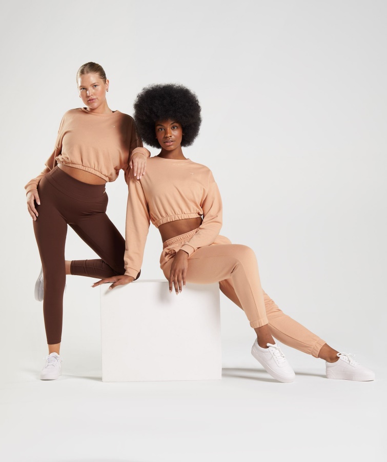 Gymshark Whitney Cropped Pullover Sunset Beige