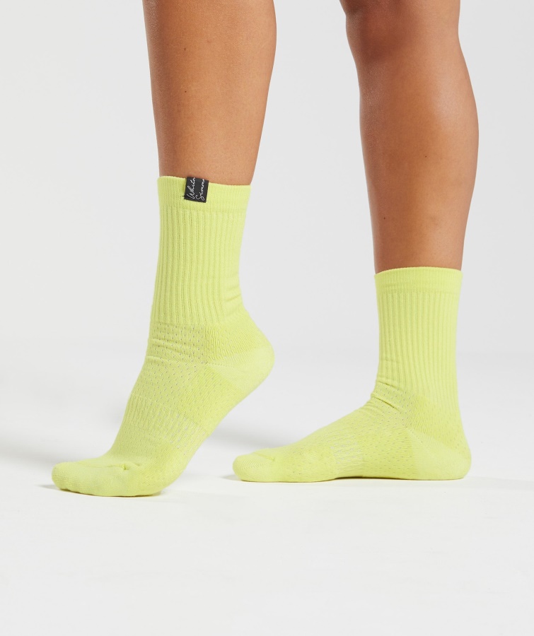 Gymshark Whitney Tab Crew Sokker 1pk Sea Kelp Green