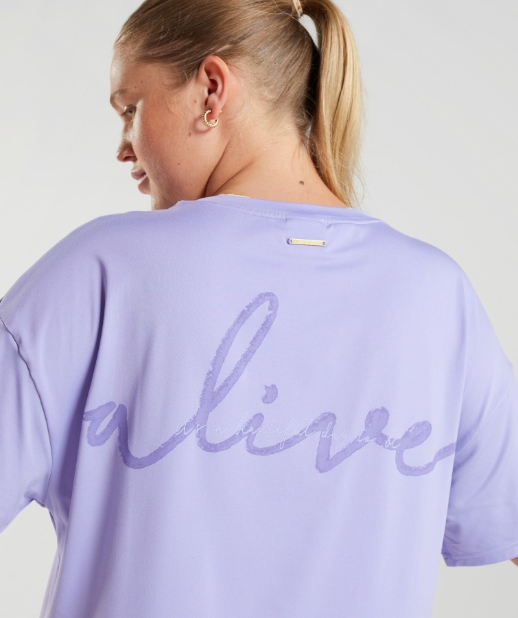 Gymshark Wildflower Lilla Whitney Oversized T-shirt