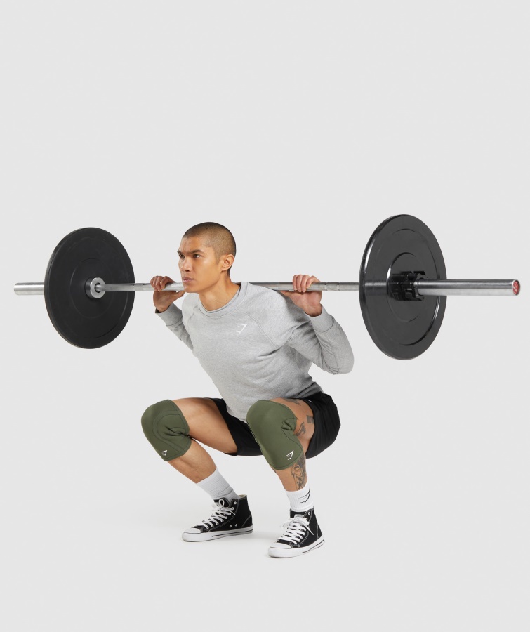 Knæærmer 5mm Olivengrøn Gymhaj