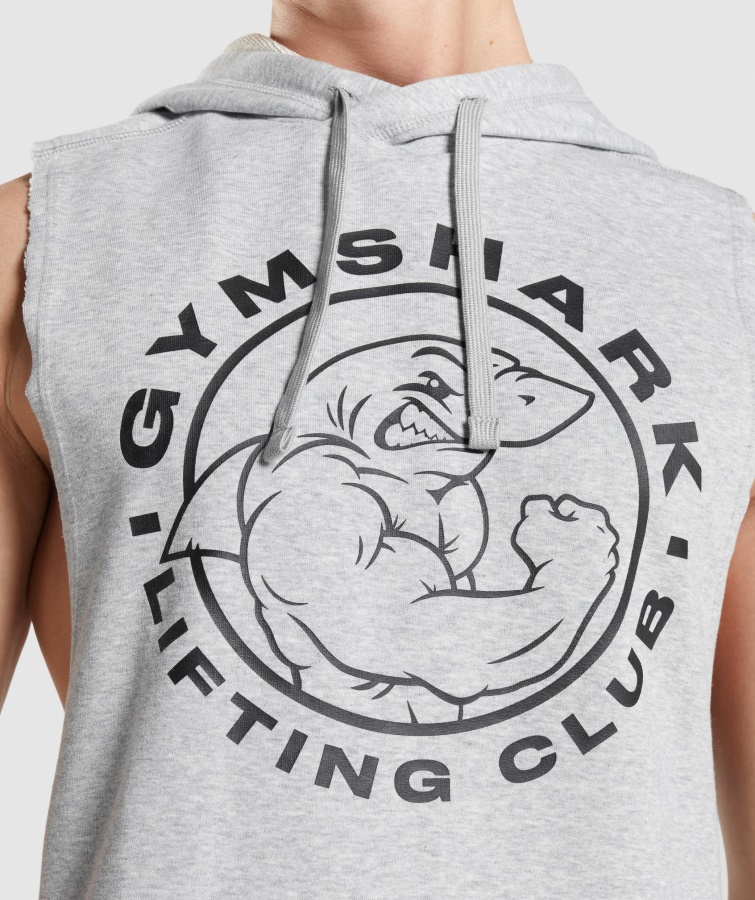 Legacy Drop Arm Hættetrøje Lys Grå Core Marl Gymshark