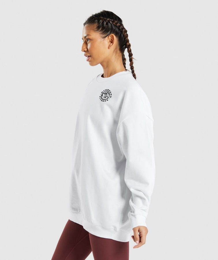 Legacy Grafisk Sweatshirt Hvid Gymshark