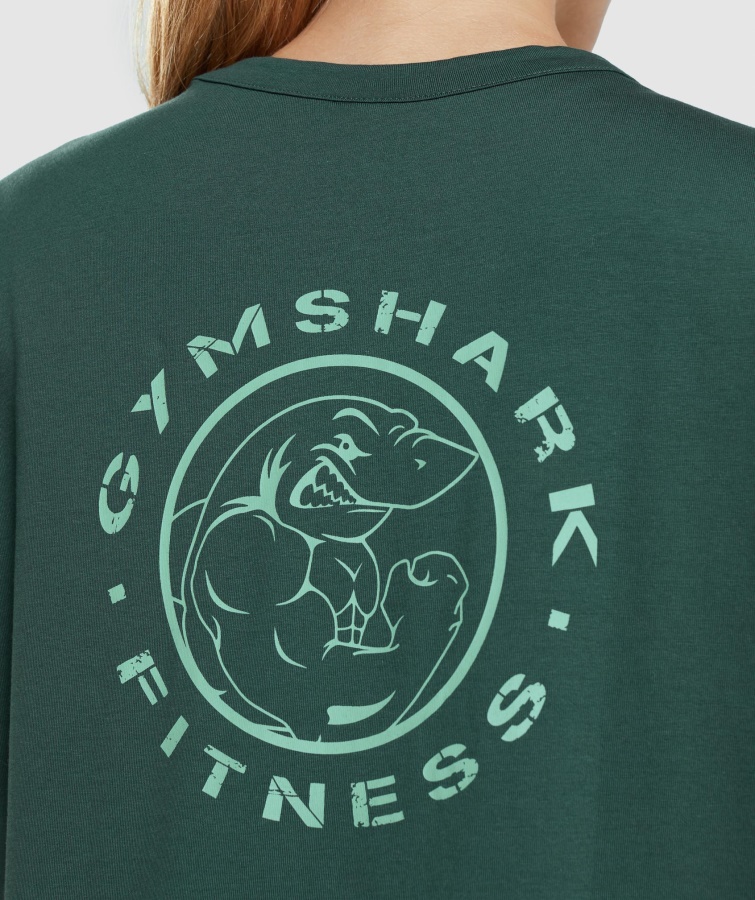 ældre Grafisk T-shirt Mørkegrøn Gymshark