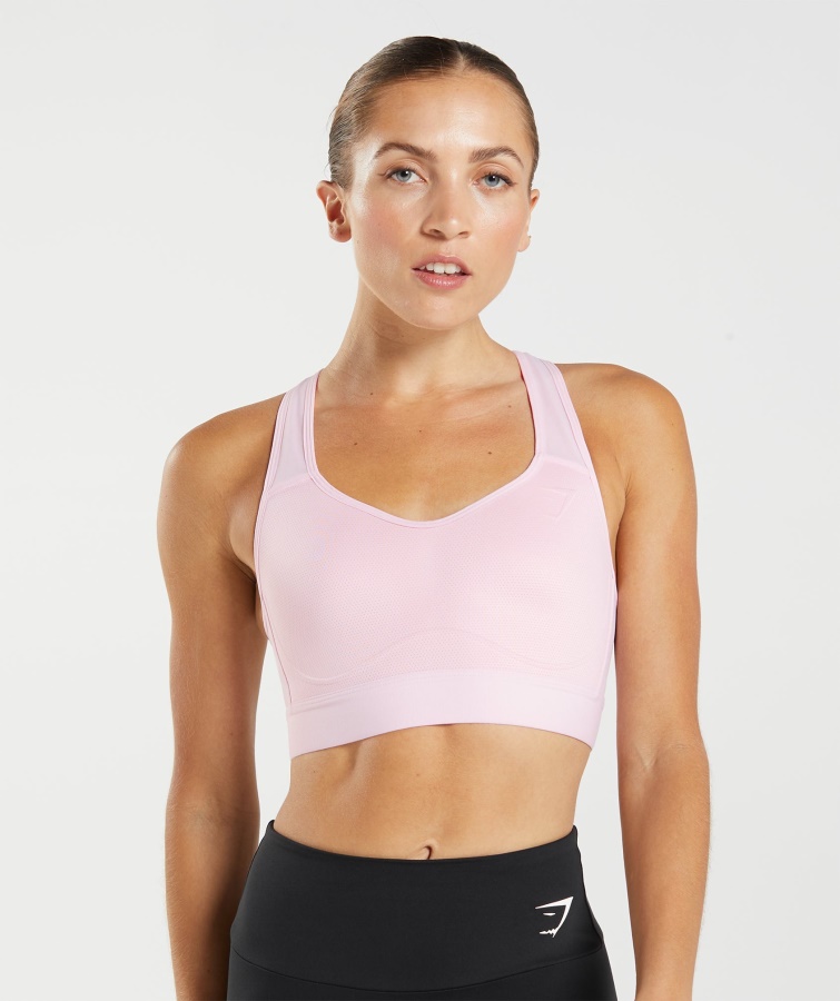 Letvægts Sports-bh Med Høj Støtte, Sød Pink Gymshark