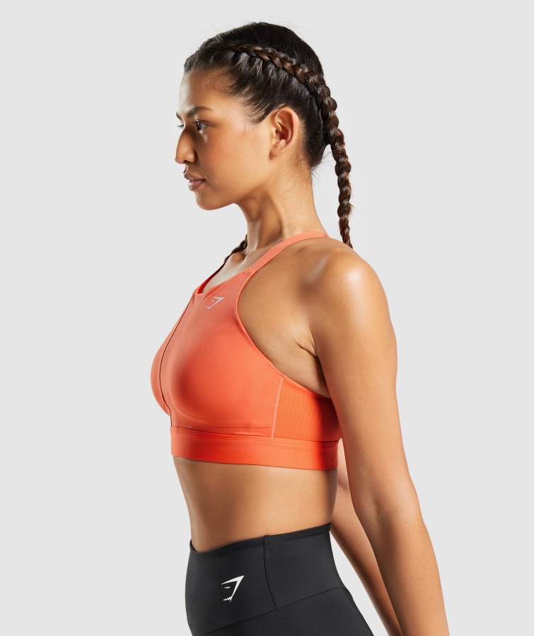 Mesh Halsudskæring 2.0 Sports-bh Papaya Orange Gymshark
