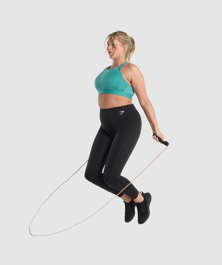 Mesh-udskæring Sports-bh Blågrøn Gymshark