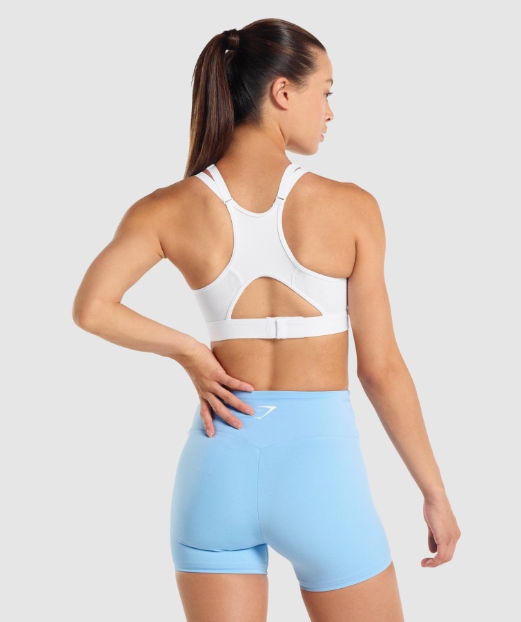 Mesh Halsudskæring Sports-bh Hvid Gymshark