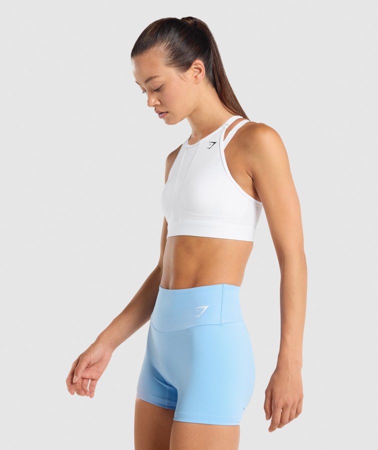 Mesh Halsudskæring Sports-bh Hvid Gymshark