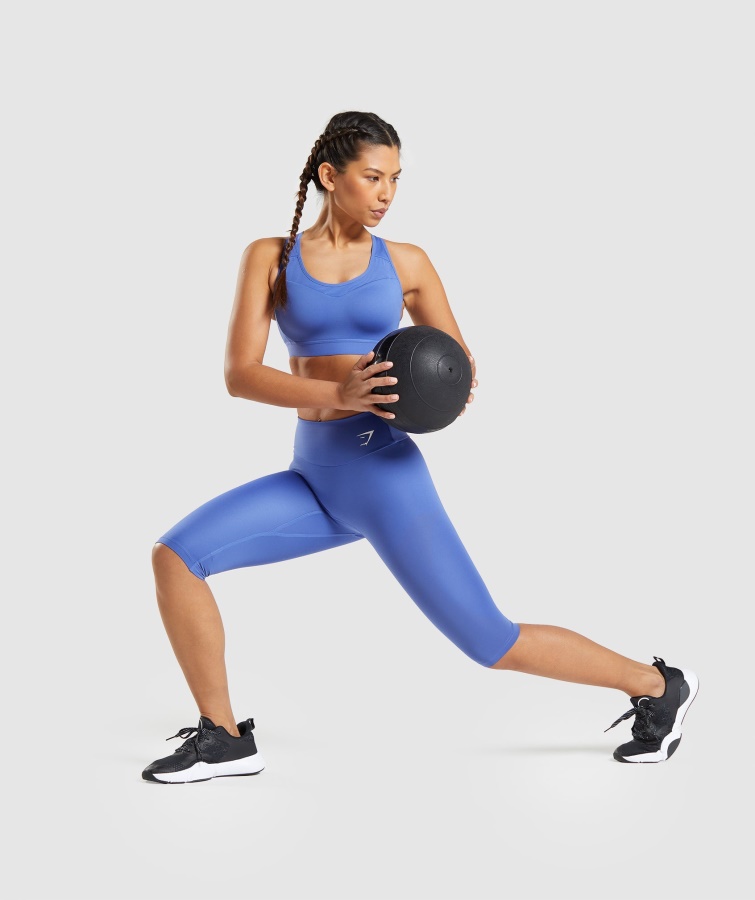 åben Ryg Sports Bh Bane Blå Gymshark