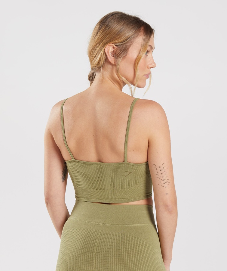 Pause Sømløs Bralette Griffin Green Gymshark