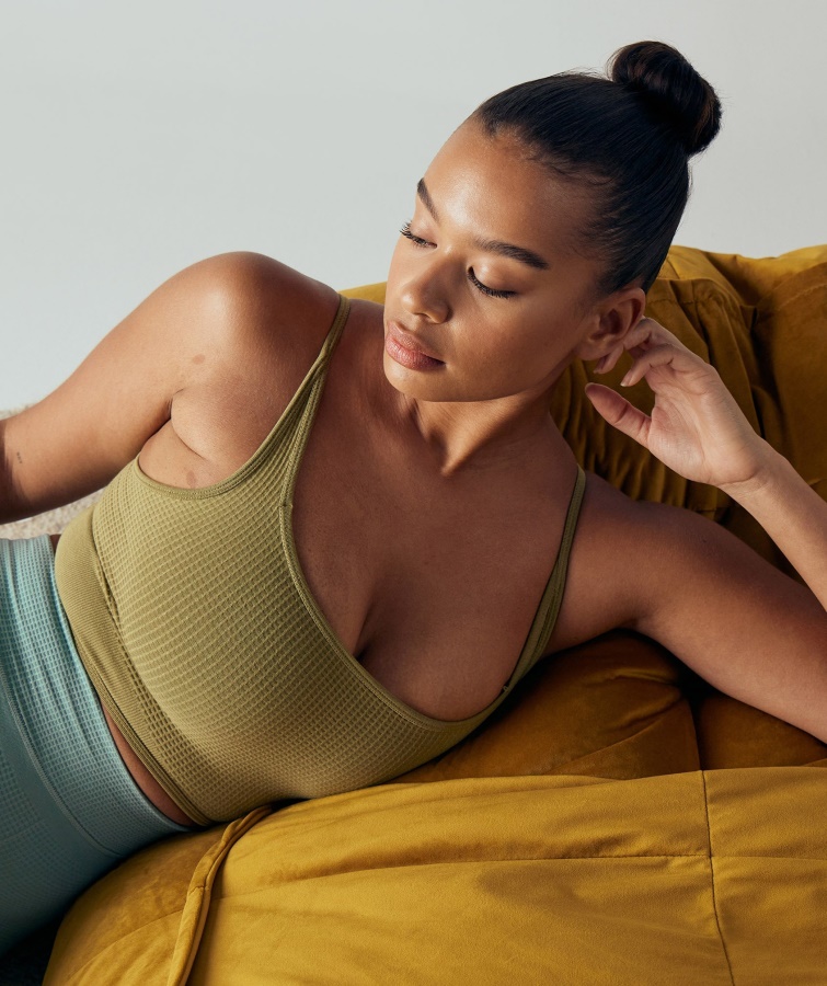 Pause Sømløs Bralette Griffin Green Gymshark