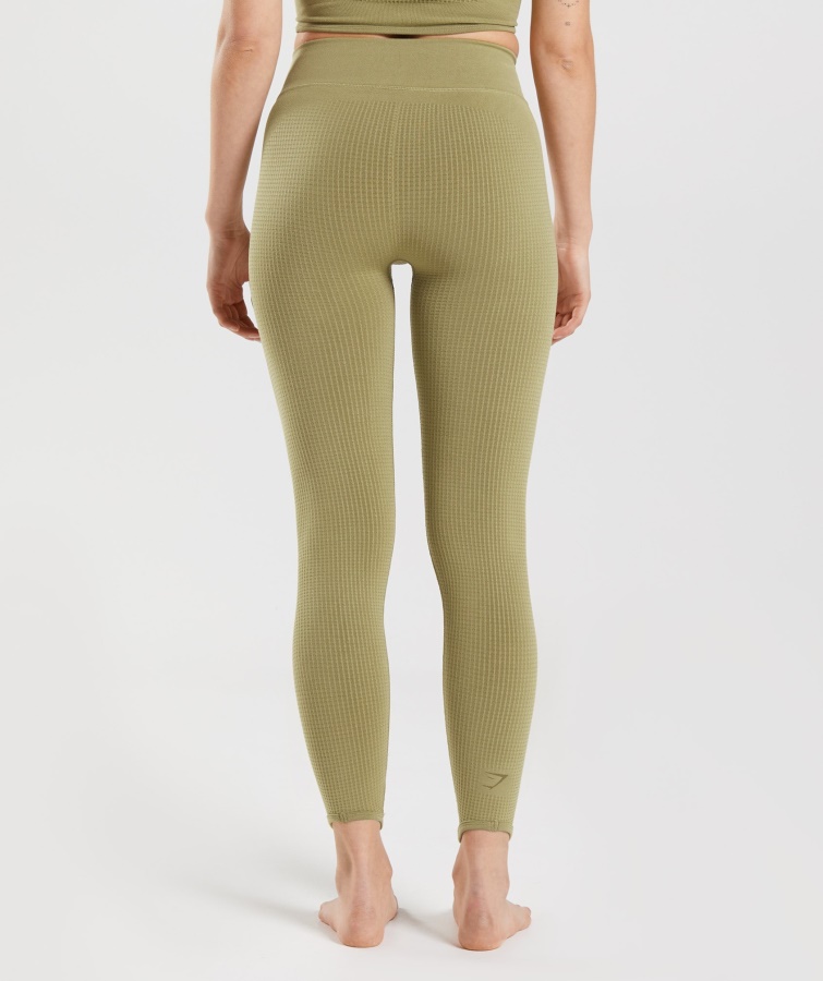 Pause Sømløse Leggings Griffin Green Gymshark