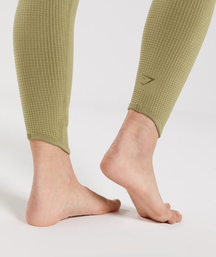 Pause Sømløse Leggings Griffin Green Gymshark