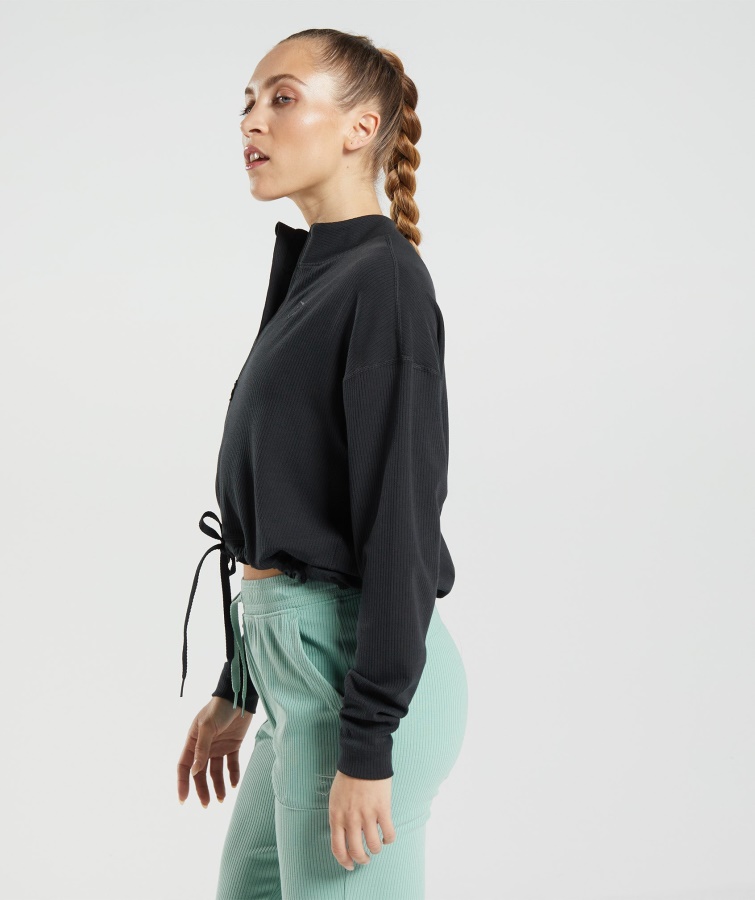 Pause Lynlåsjakke Sort Gymshark