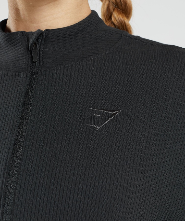 Pause Lynlåsjakke Sort Gymshark