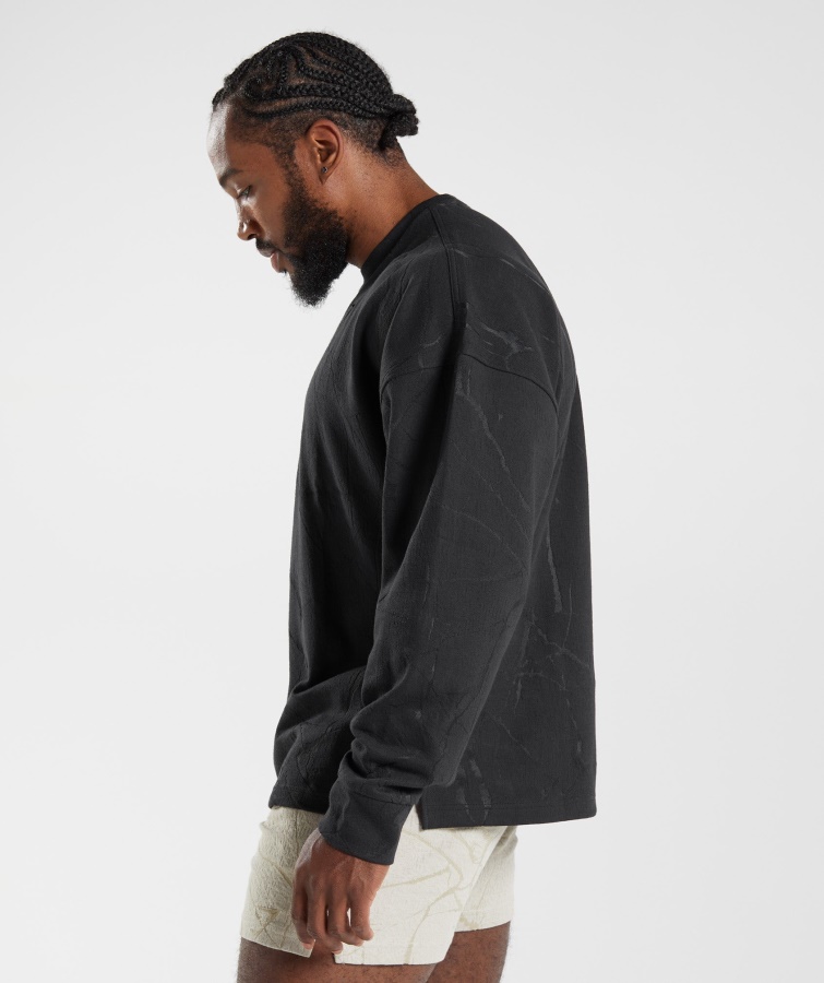 Power Crew Gymshark Med Sort Print