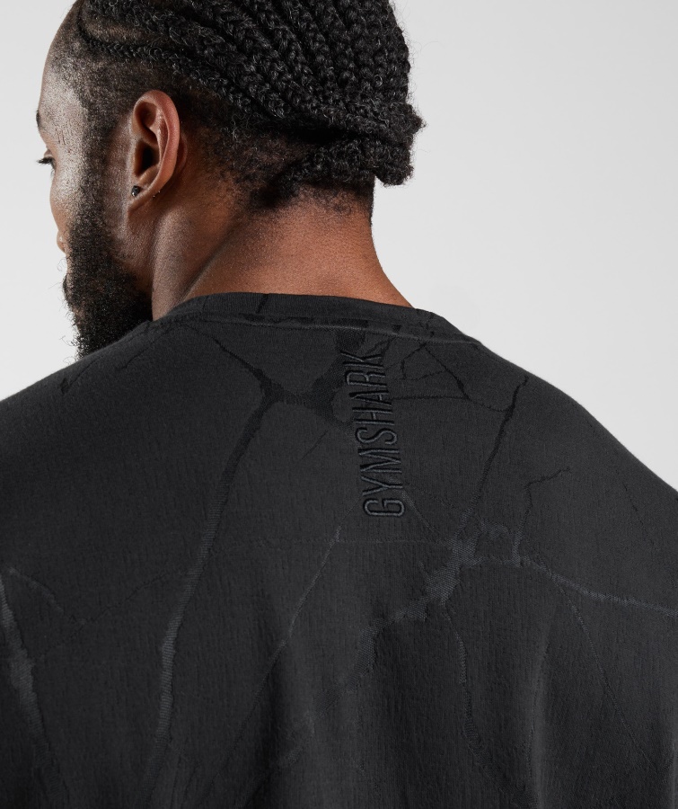 Power Crew Gymshark Med Sort Print