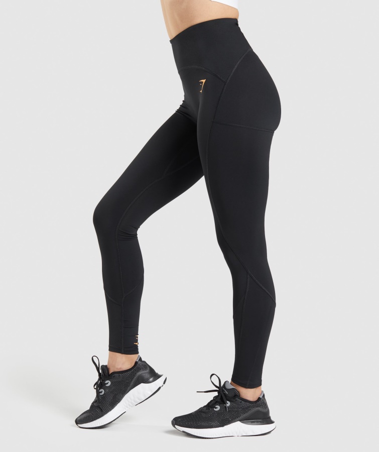 Pulse Mesh Leggings Sort Gymshark