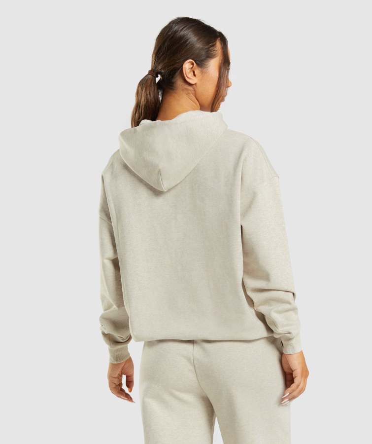 Hviledag Sweats Hættetrøje Beige Marl Gymshark
