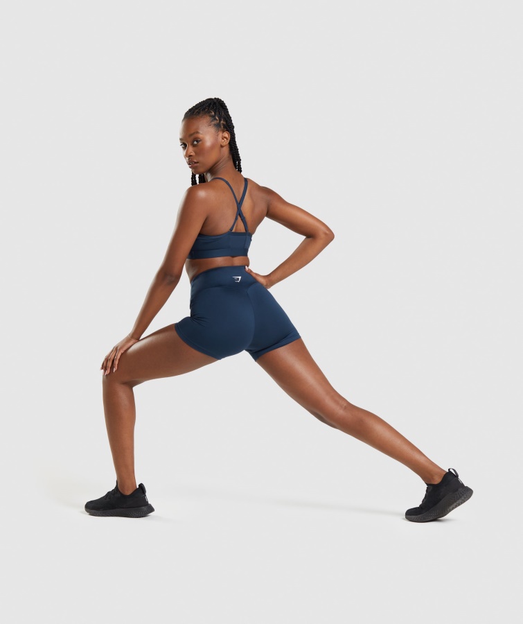 Ruched Sports-bh, Marineblå Gymshark