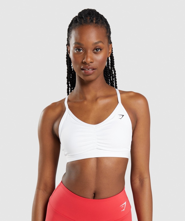 Ruched Sports Bh Hvid Gymshark
