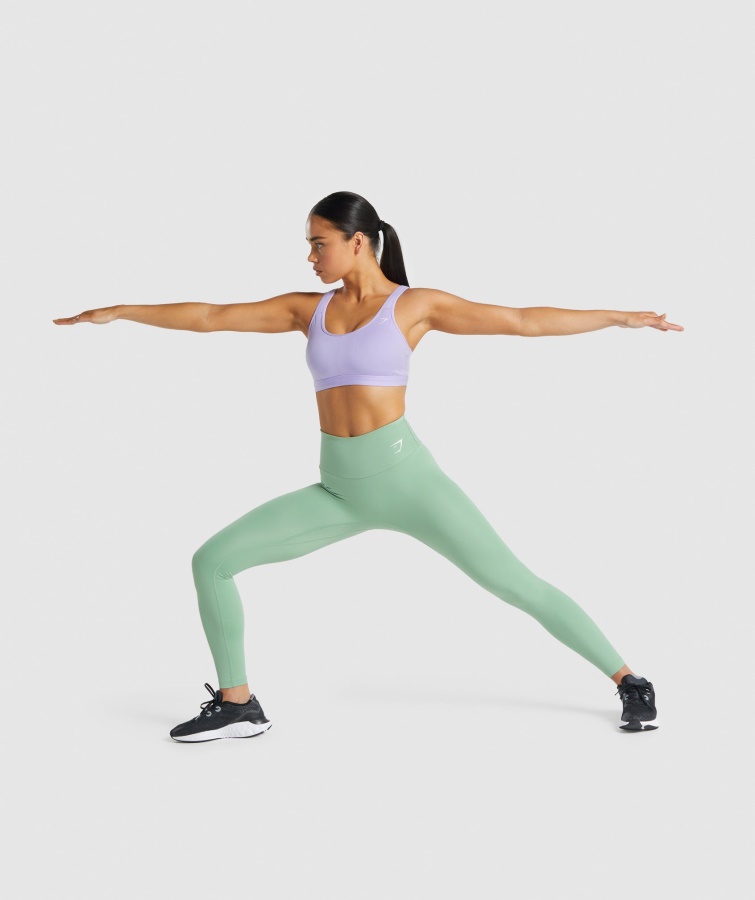 Sports-bh Med Scoop-neck Lys Lilla Gymshark