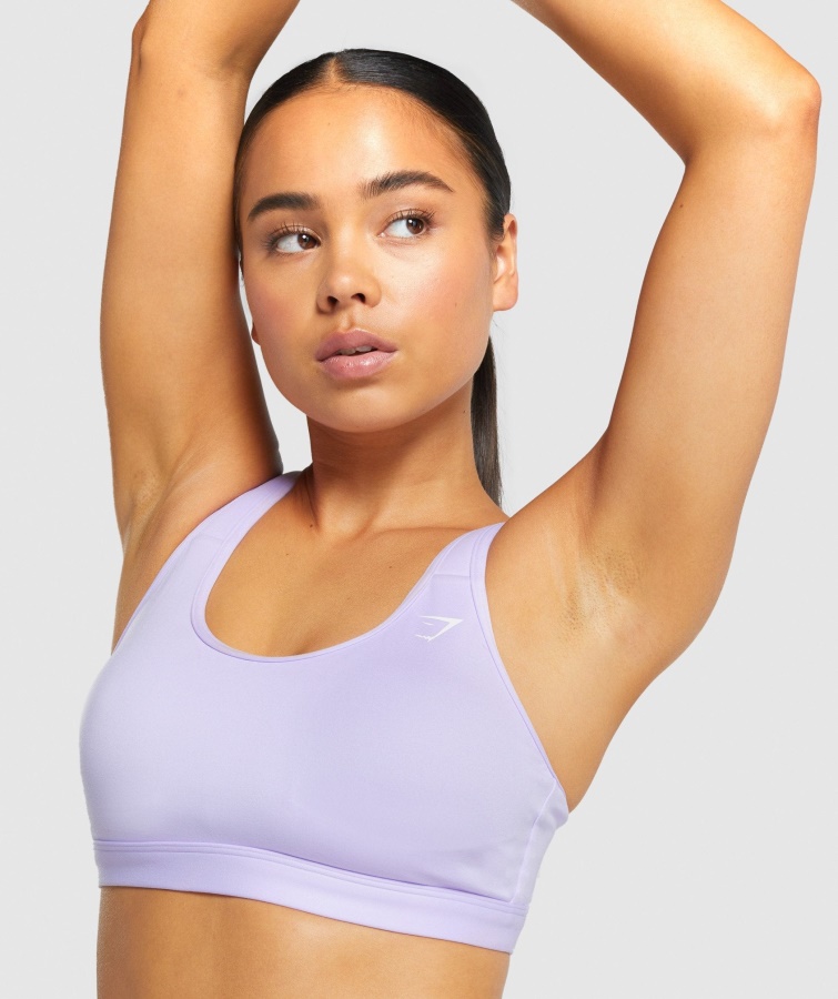 Sports-bh Med Scoop-neck Lys Lilla Gymshark